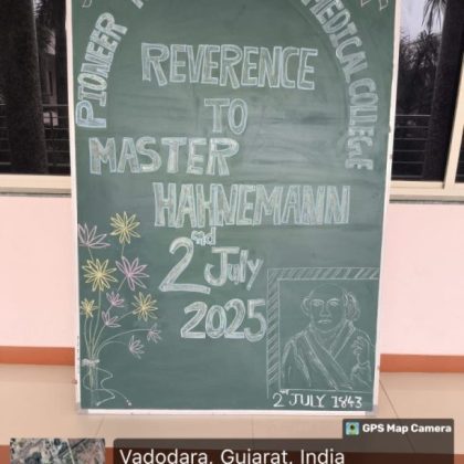 Tribute to our master Hahnemann on his Death anniversary