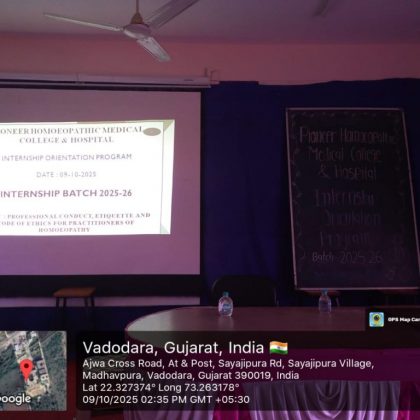 INTERNSHIP ORIENTATION PROGRAM FOR BATCH 2025-26 ON 09TH OCT 2025